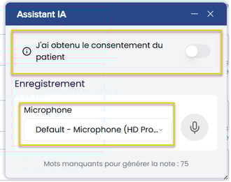Consentement et microphone