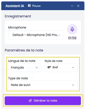 GettingStartedMYLE_Générer la note dans MYLE