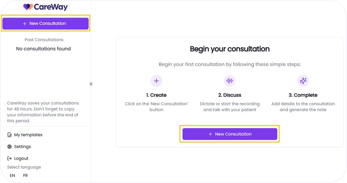 New Consultation