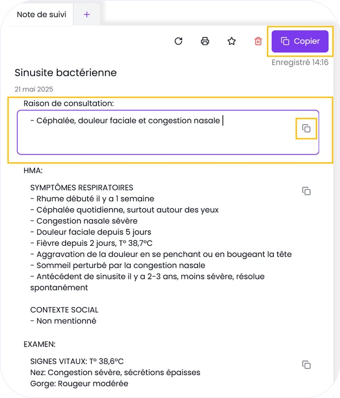 Note Générée