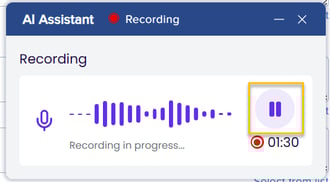 Pause recording